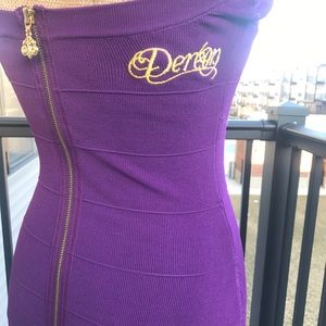 Purple Strapless Dereon Dress